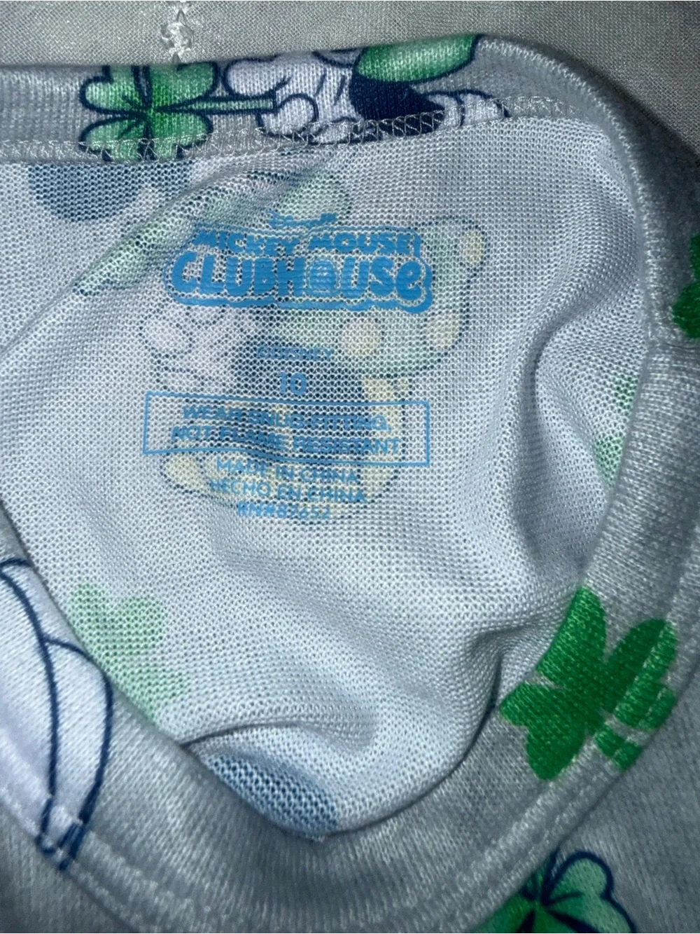 The Children's Place Gray Long-Sleeve Top with Green & Navy Mickey Print